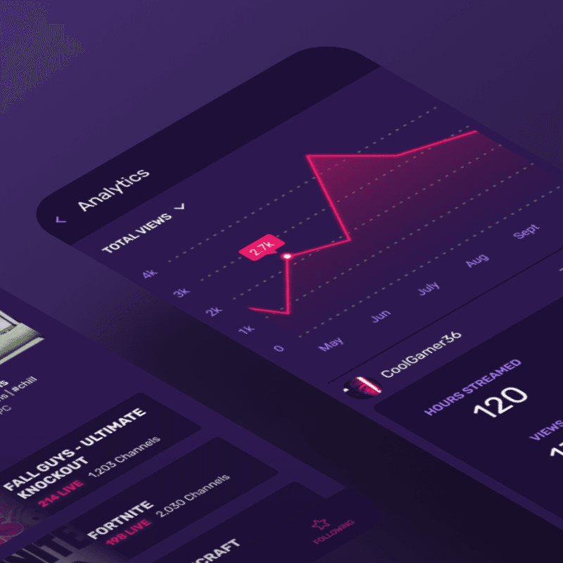 Streaming app interface